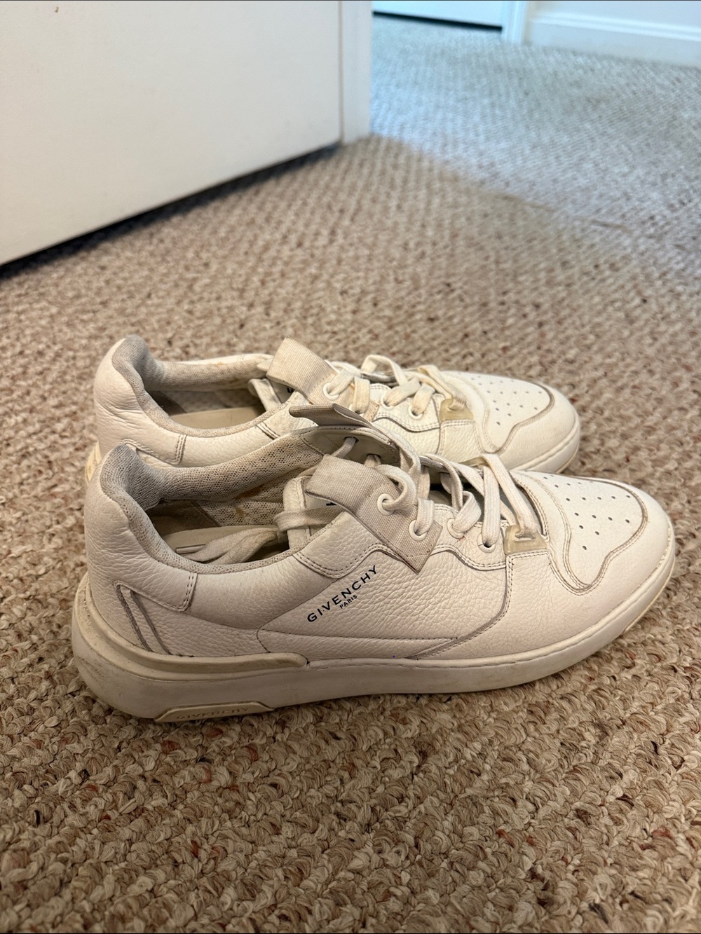Givenchy Off-White Leather Low-Top Sneakers
